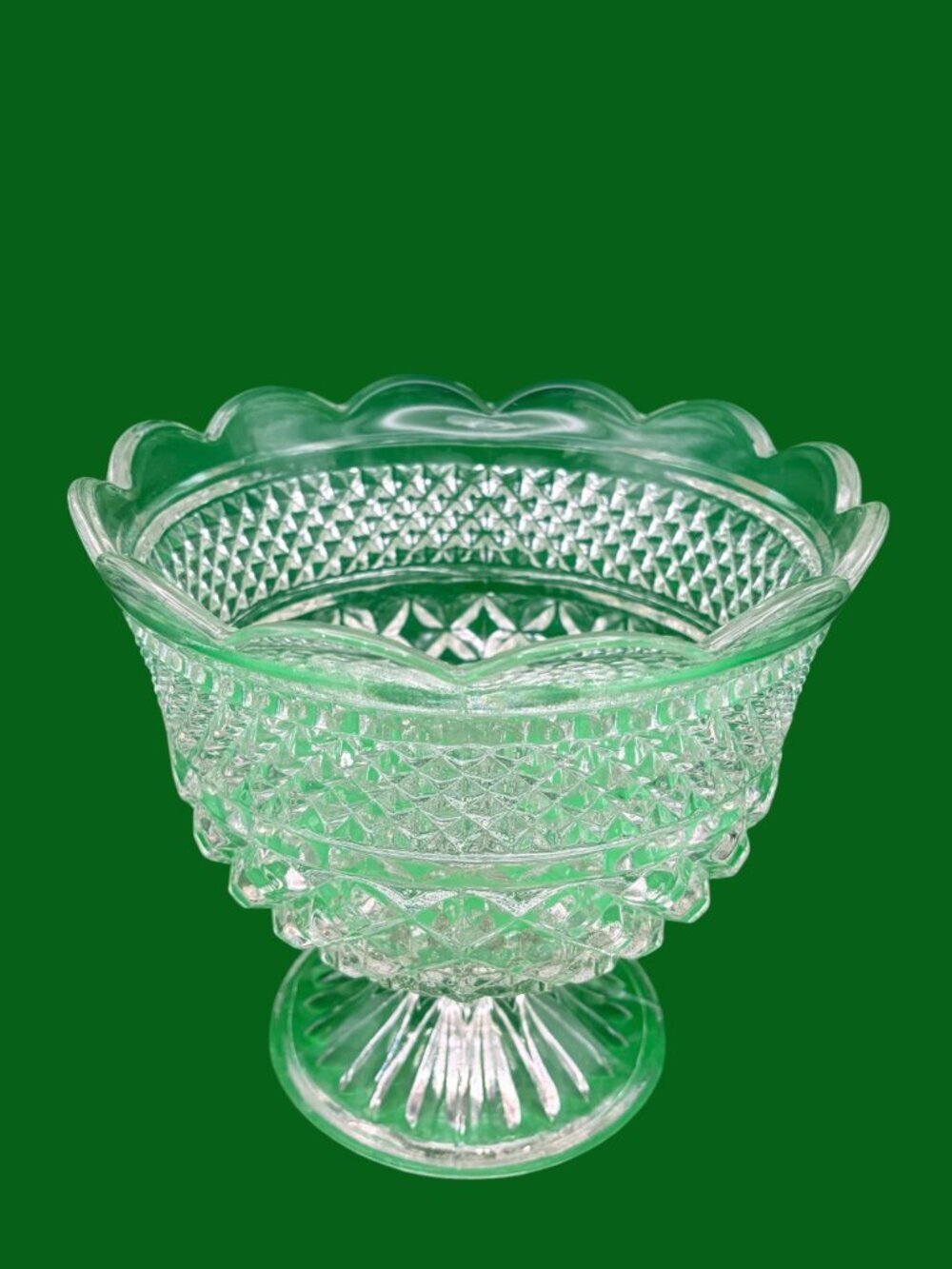 Vintage Anchor Hocking Wexford Lidded Compote Dish Pedestal Candy Bowl 10" - Picture 7 of 11